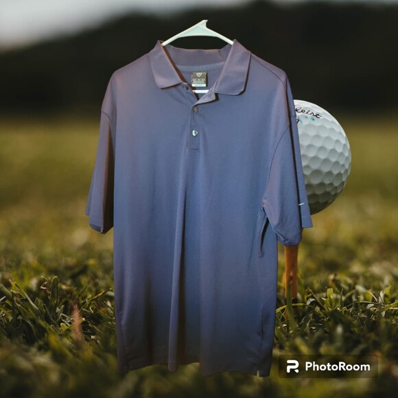 Nike Dri Fit UV Navy Blue Polo Size XL‎ (M11) - Picture 1 of 2